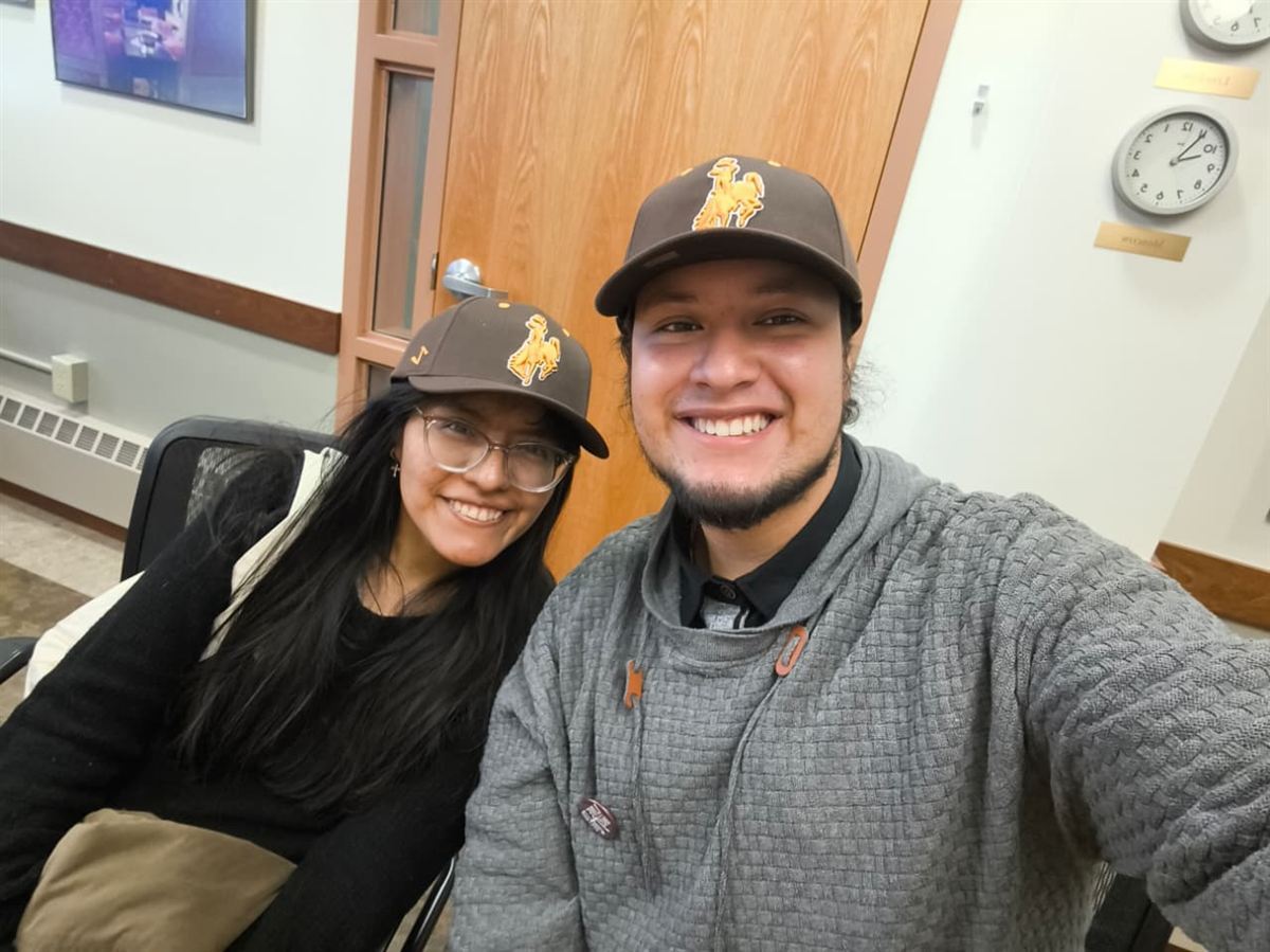 Participants with University of Wyoming caps