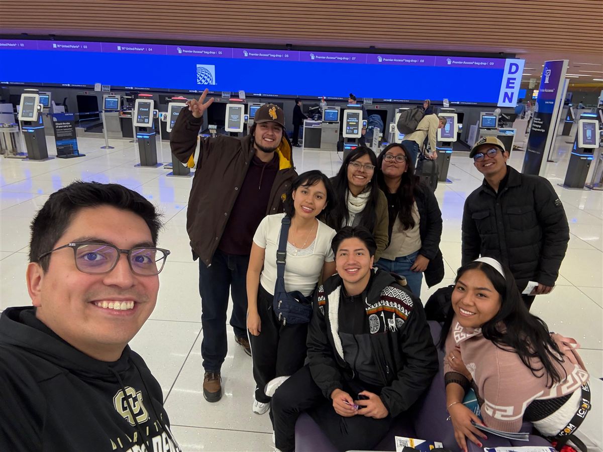 Exchange participants at Denver International Airport