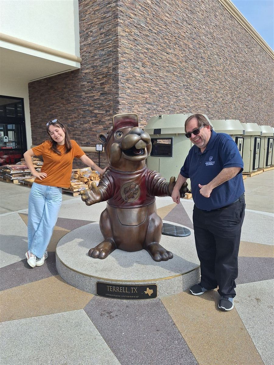 Nela with faculty member at UT Tyler