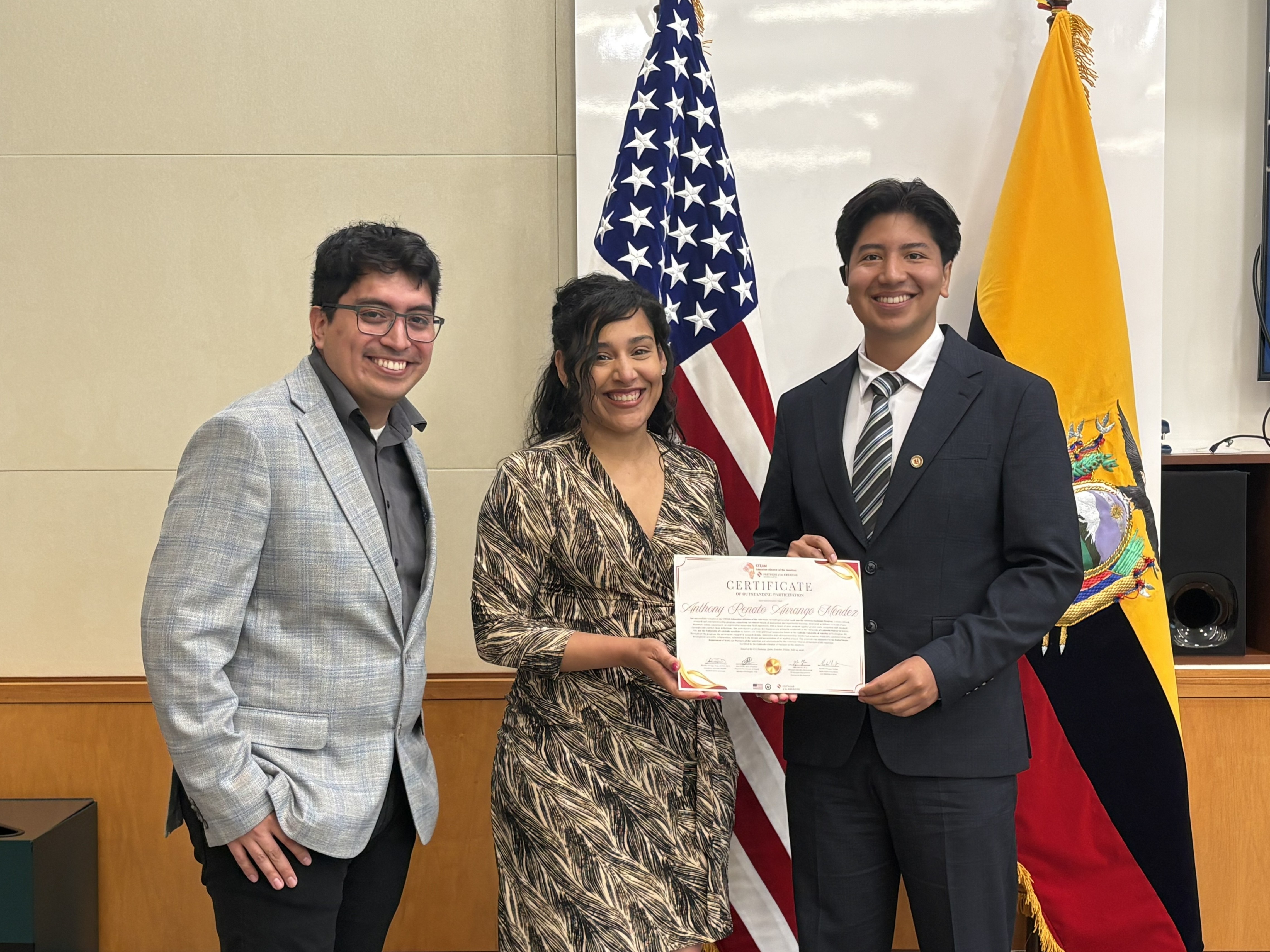 Participant at graduation ceremony, U.S. Embassy Quito, Ecuador
