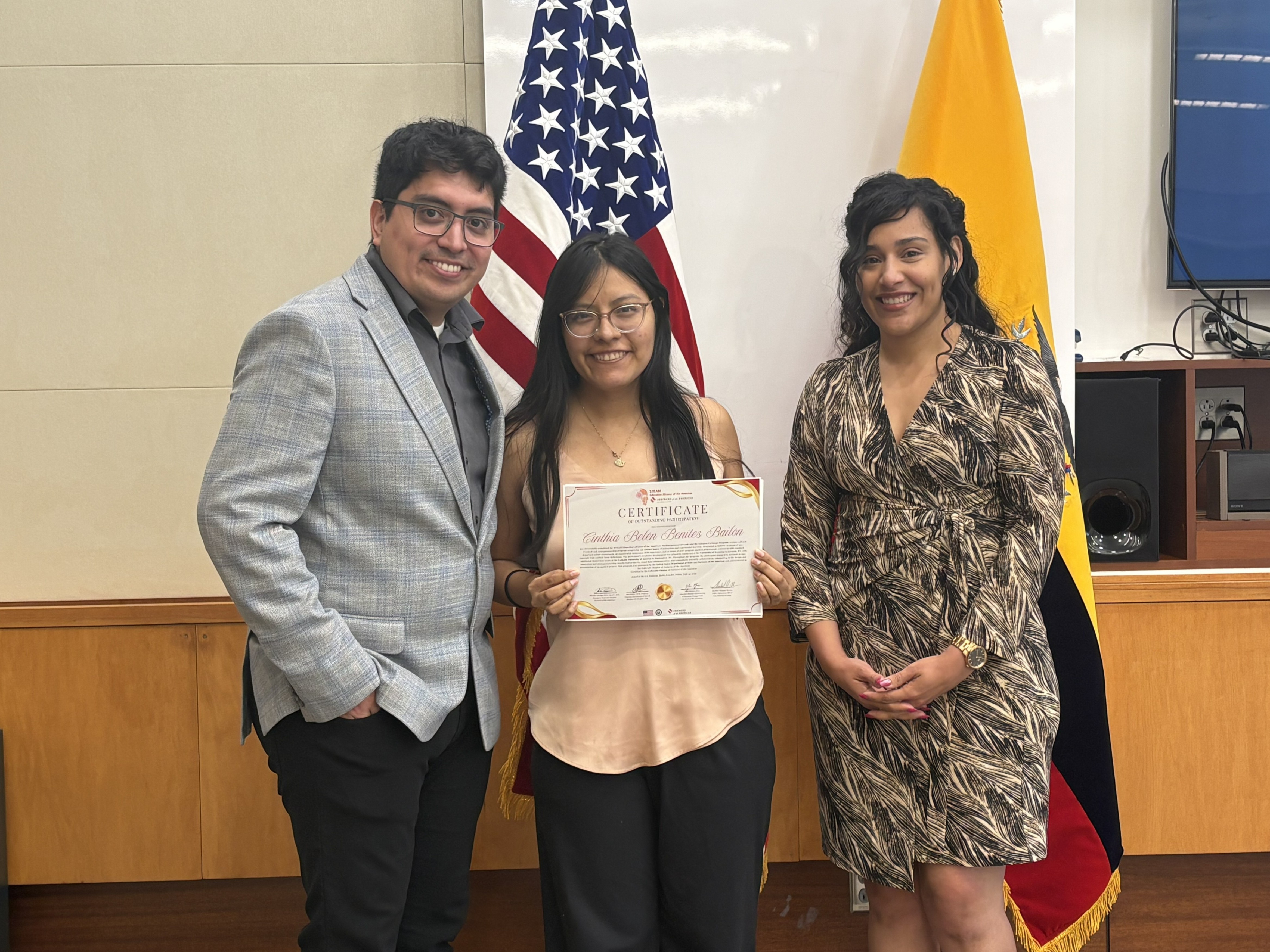 Participant at graduation ceremony, U.S. Embassy Quito, Ecuador