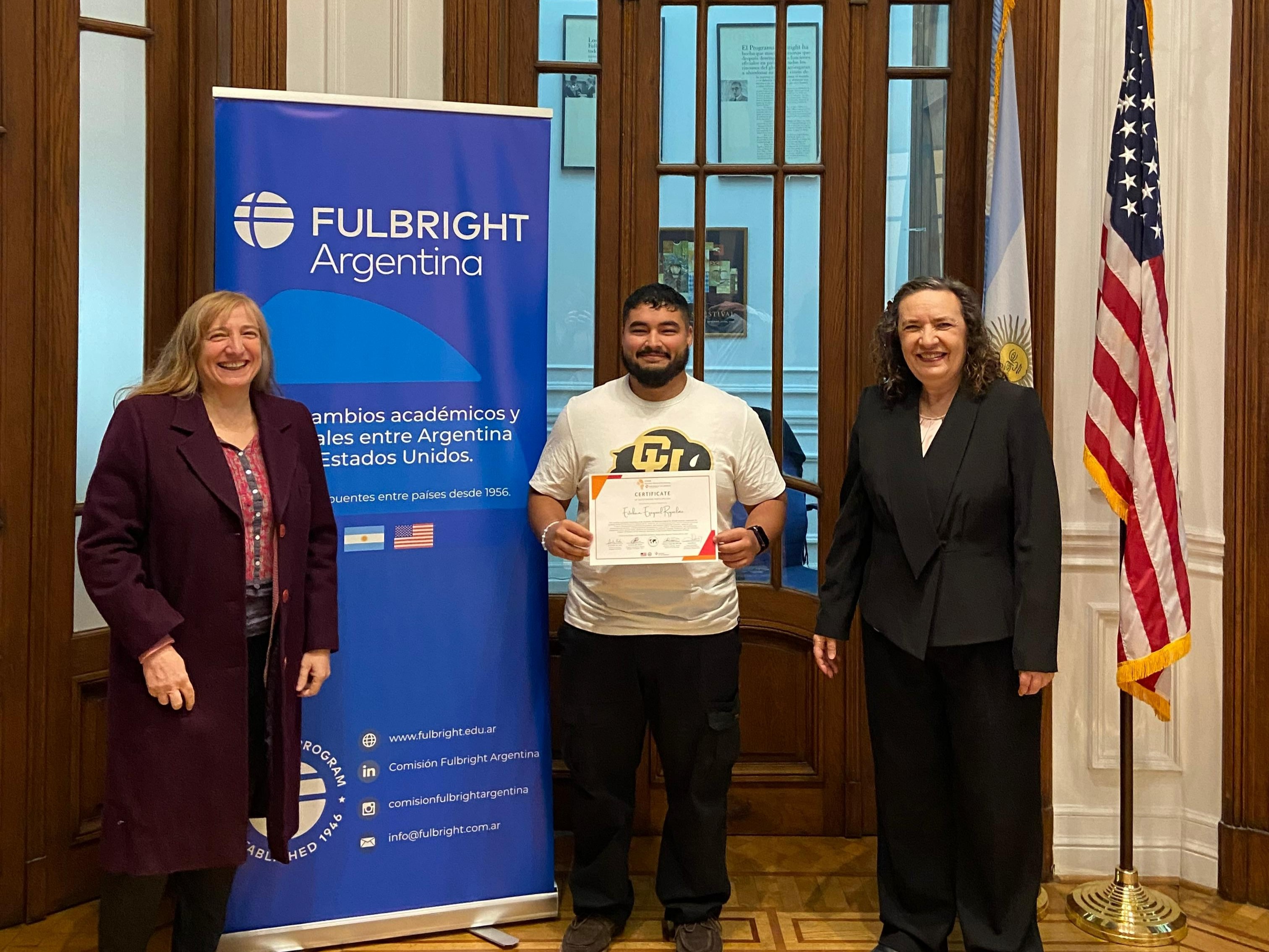 Participant at graduation ceremony, Fulbright Argentina, Buenos Aires